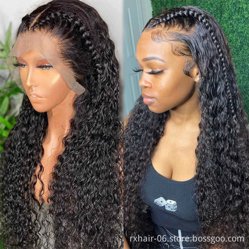 Glueless 8-40 inch HD Lace Front Wig,Wholesale Kinky Curly Human Hair Wigs For Black Women,13x4 13x6 Lace Wigs With Baby Hair